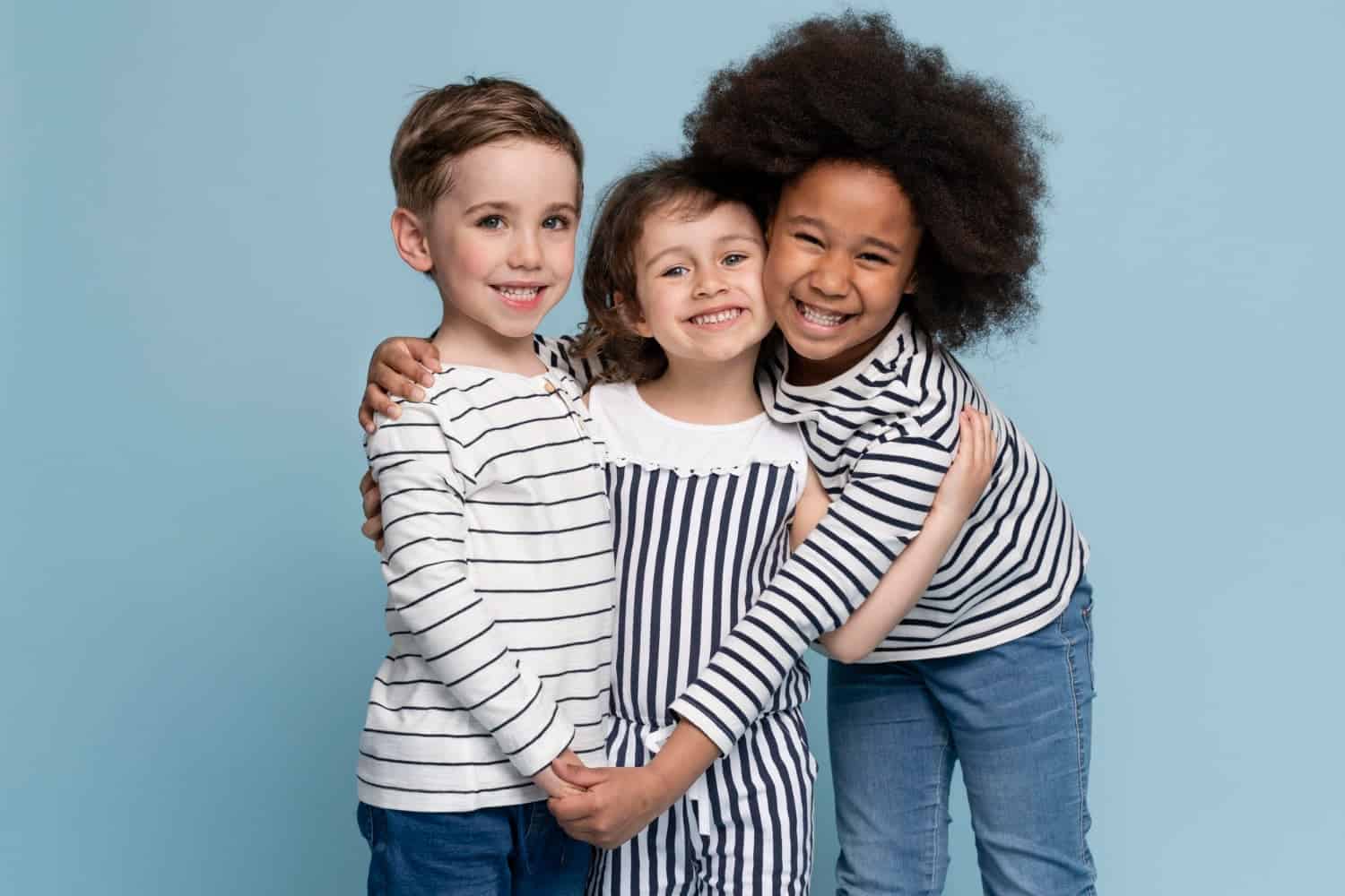 happy little best friends celebrating